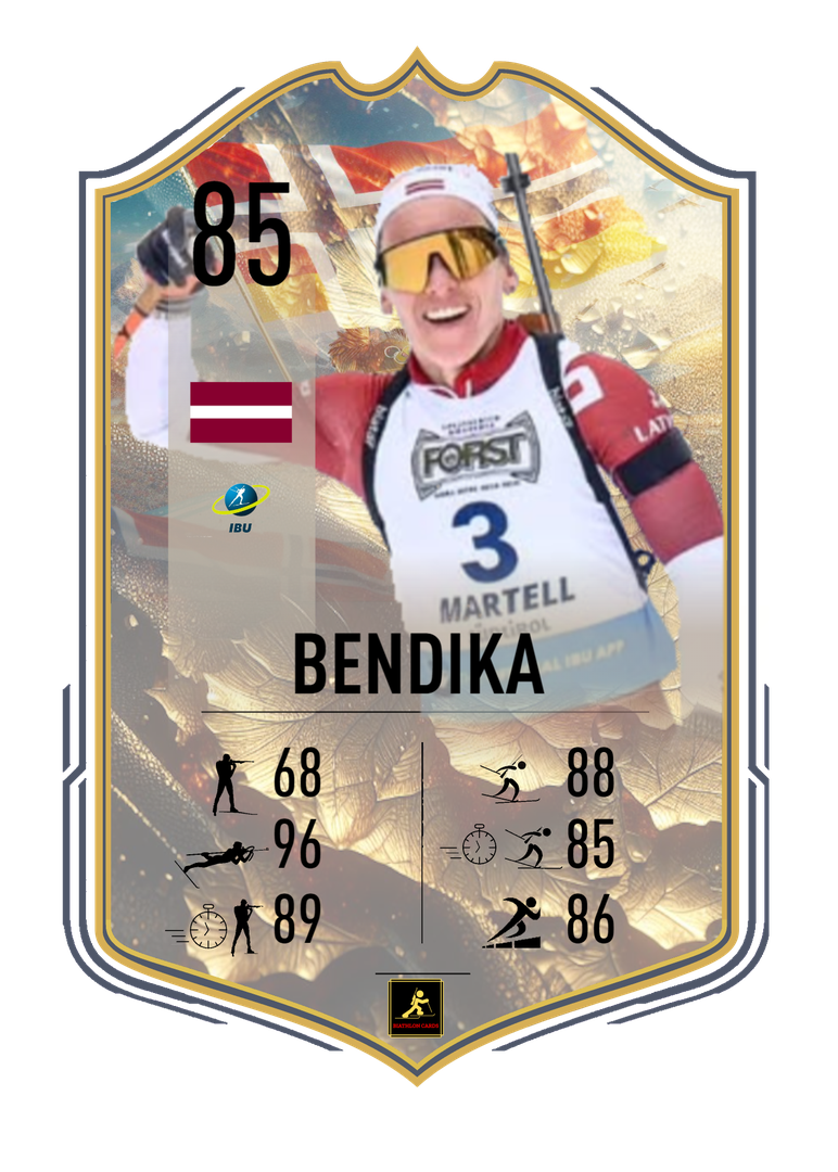 Baiba Bendika - Martell 2025 European Championships Star - Pursuit European Champion - Biathlon Cards